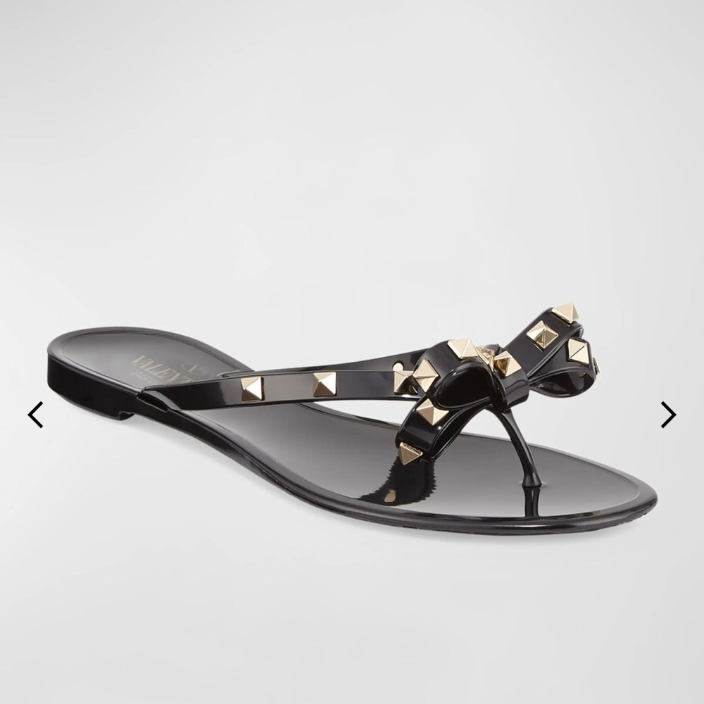 Valentino Rockstud Flip flop Bow Jelly Sandals